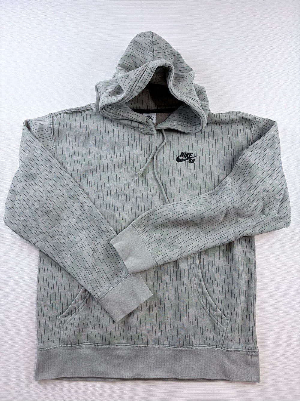 Nike Green Sage Patterned Pullover Hoodie Size S